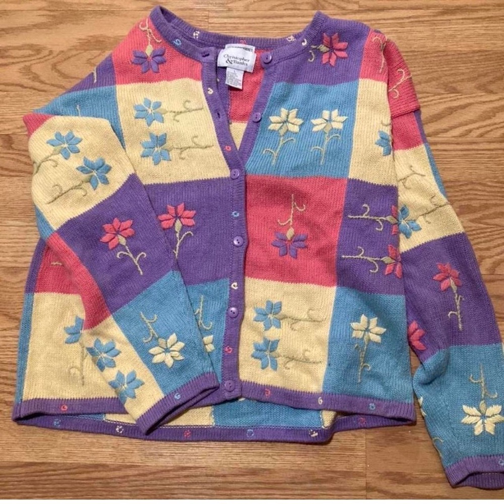 Coquette grannycore pastel cardigan